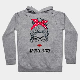 April Girl Woman Lady Wink Eye Face Birthday Gift Hoodie